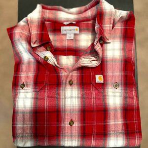 Carhartt Men's XL Rugged Flex® Relaxed Fit Lightweight Long-Sleeve Plaid Shirt
